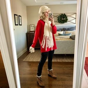 Fossil scarf and hat/Ann Taylor embellished gloves